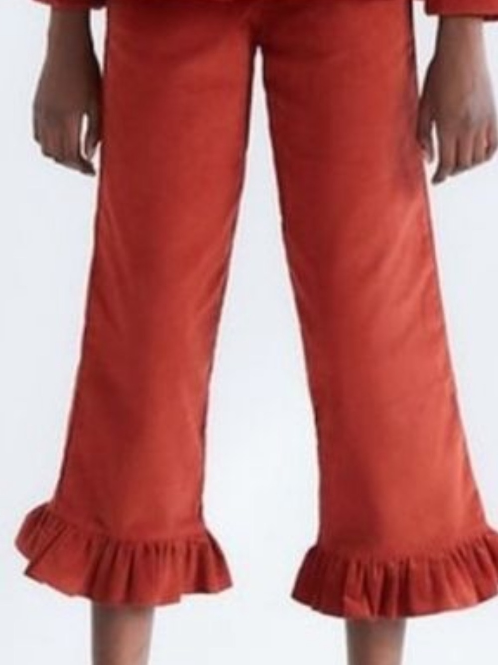 TACH Rust Red Corduroy High-Waist Pants